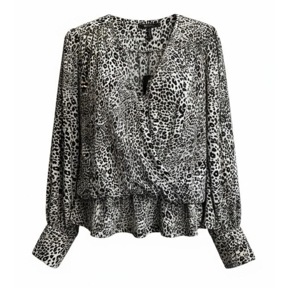NWT | BCBGMAXAZRIA Optic White-Swirli Women's Top | Size M